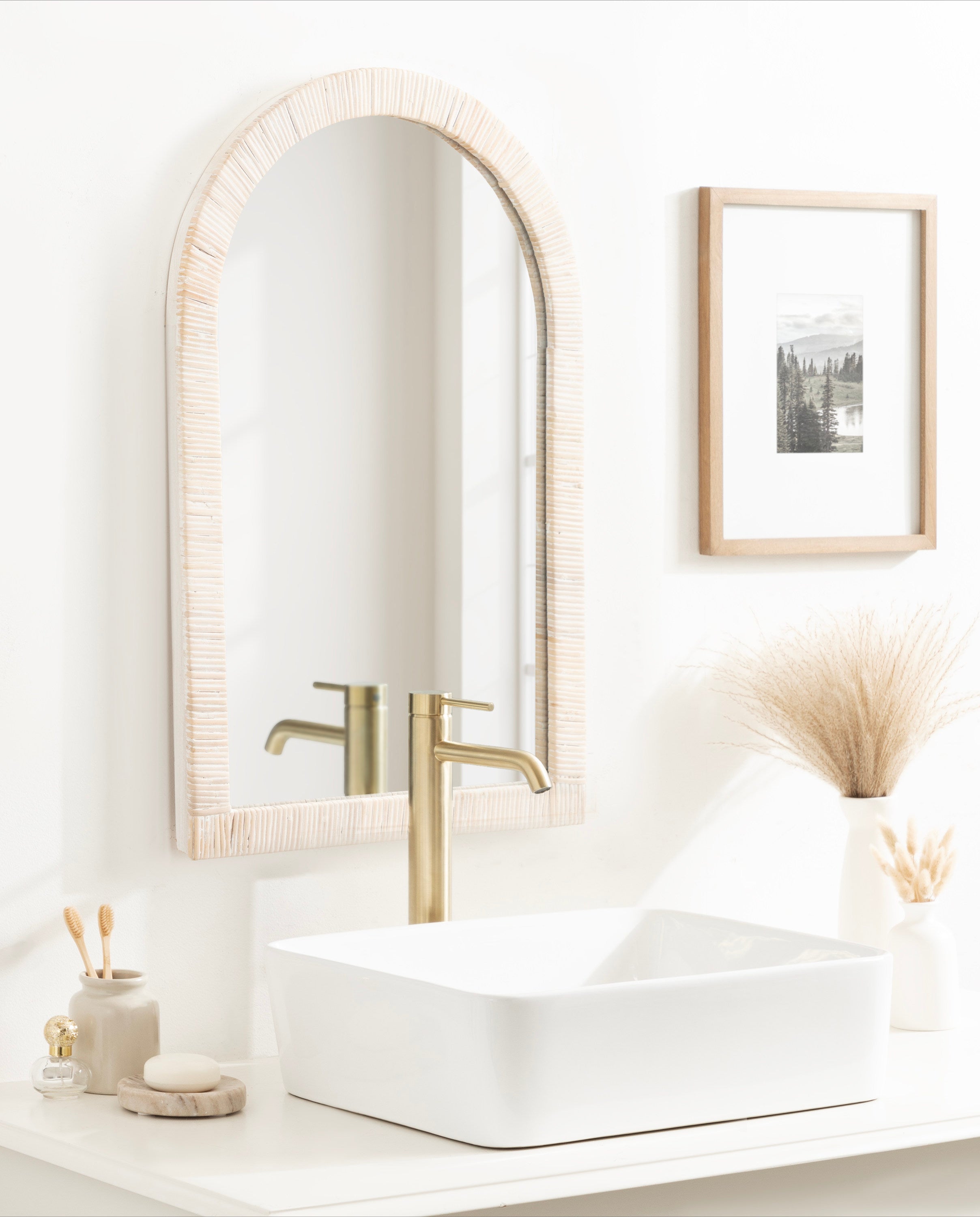 Rahfy Arch Framed Wall Mirror – alternate product view