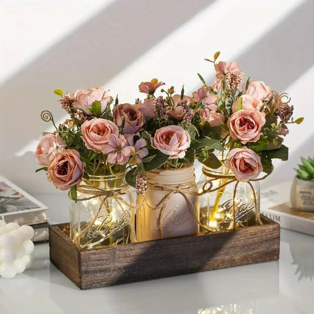 Mason jar centerpiece set