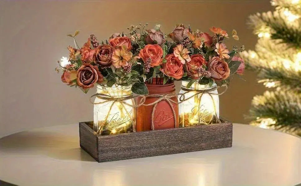 Mason jar centerpiece set