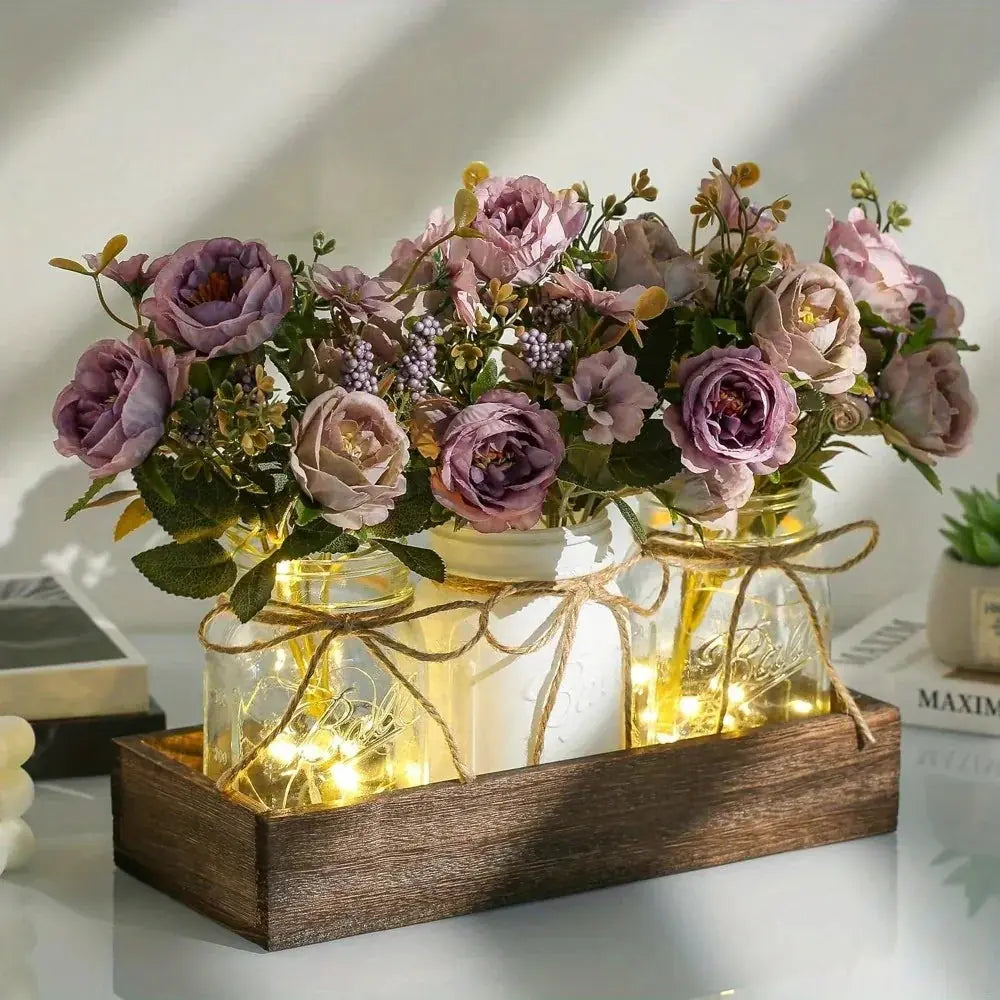 Mason jar centerpiece set
