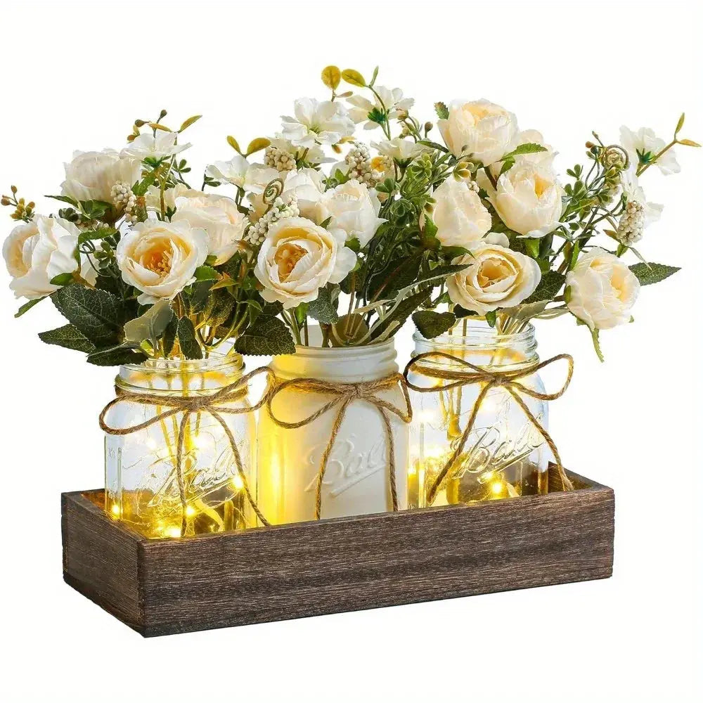 Mason jar centerpiece set