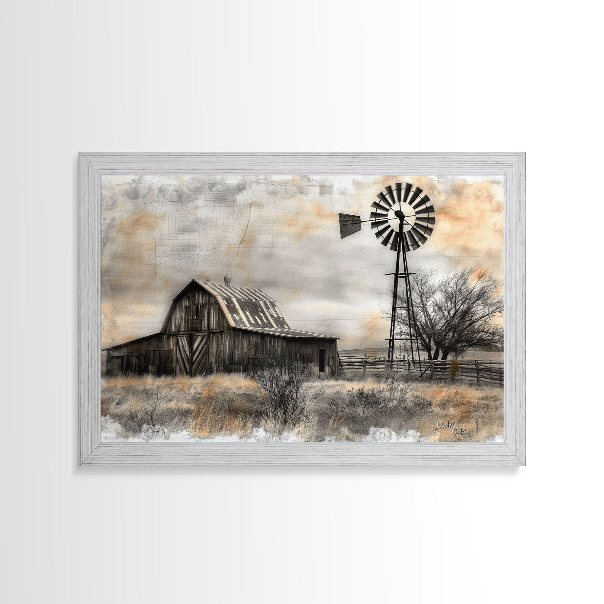 Rustic Farmhouse Barn Canvas Wall Art