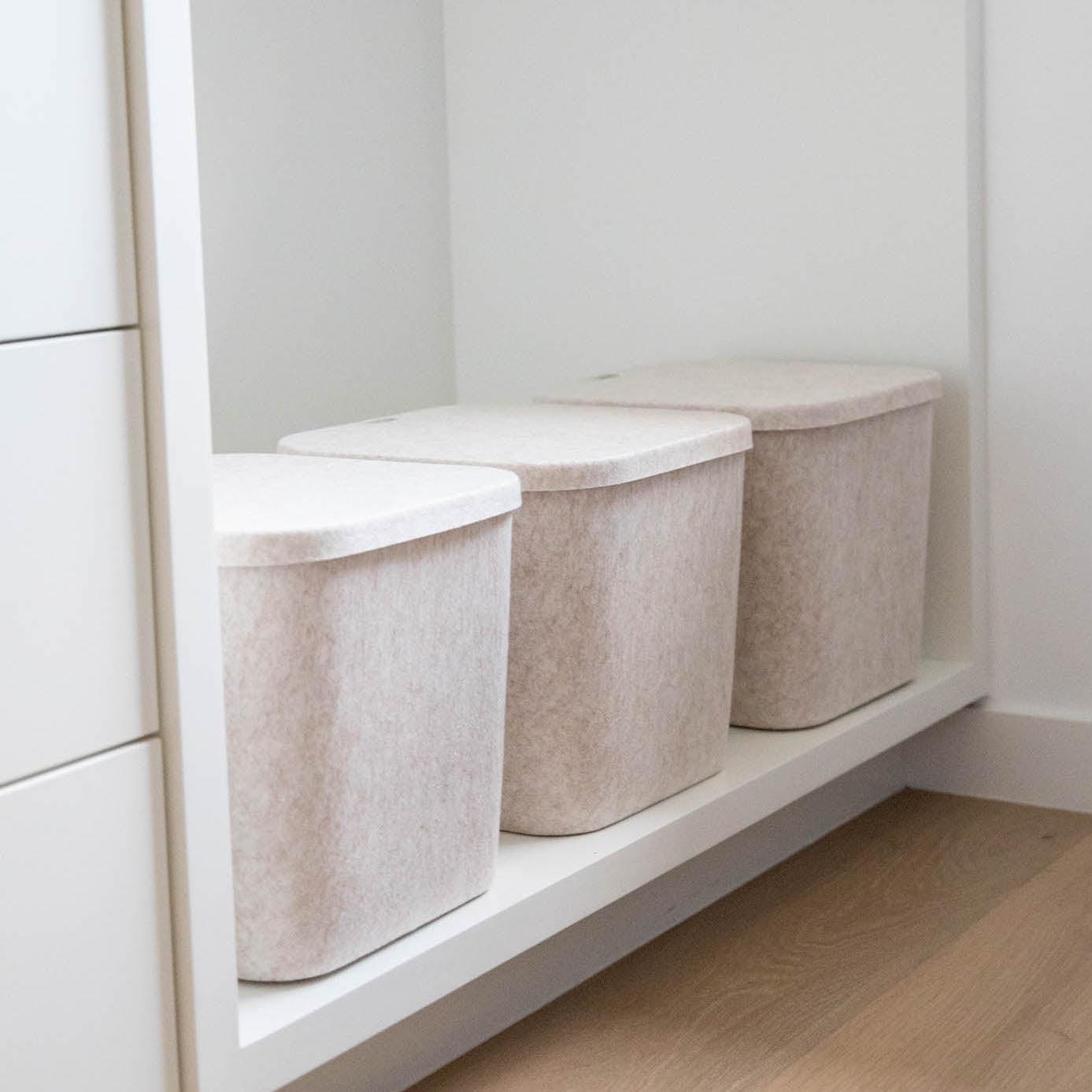 The Sculpted Bin — Original with Lid | Set of 3