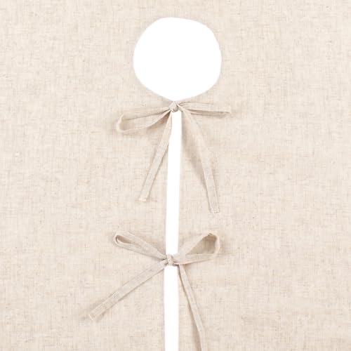 Red Piping Linen-Blend Christmas Tree Skirt — 56"