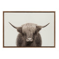 Sylvie Hey Dude Highland Cow Framed Canvas Art