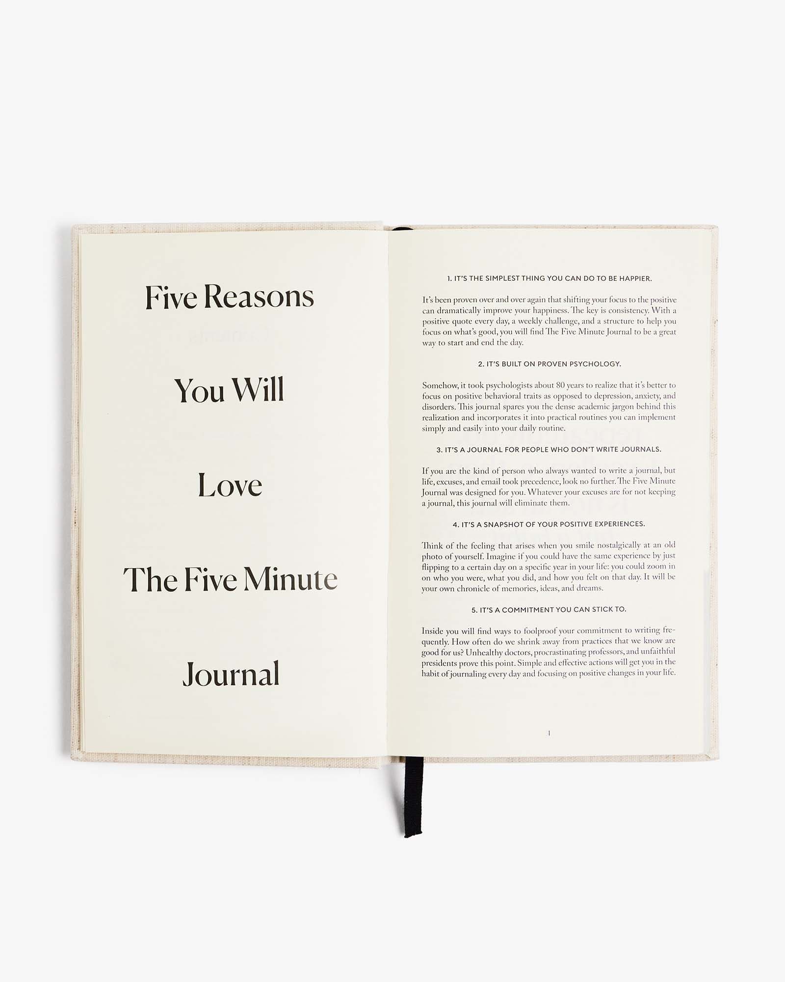 Five Minute Journal Original Linen lifestyle image