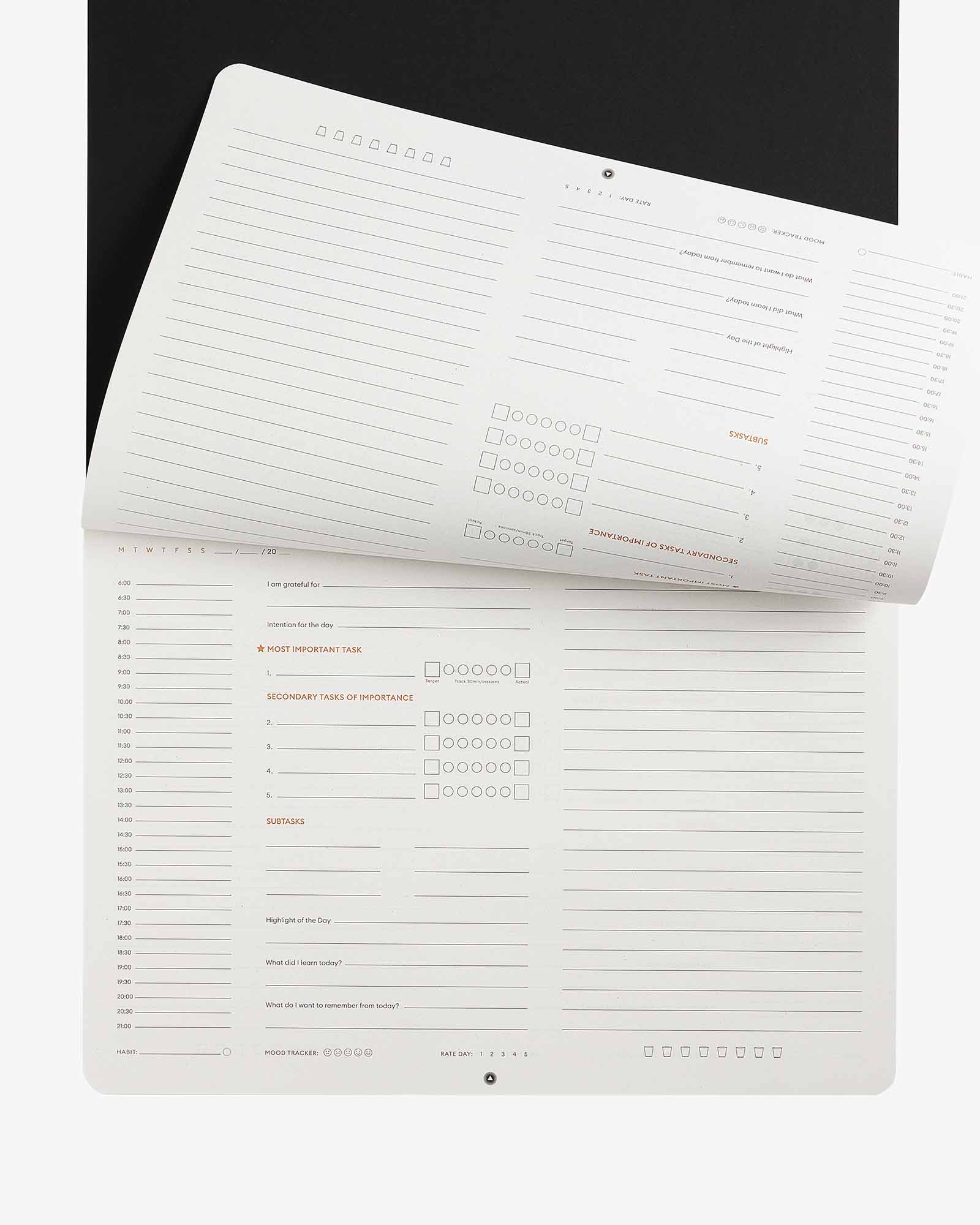 Productivity daily desk pad