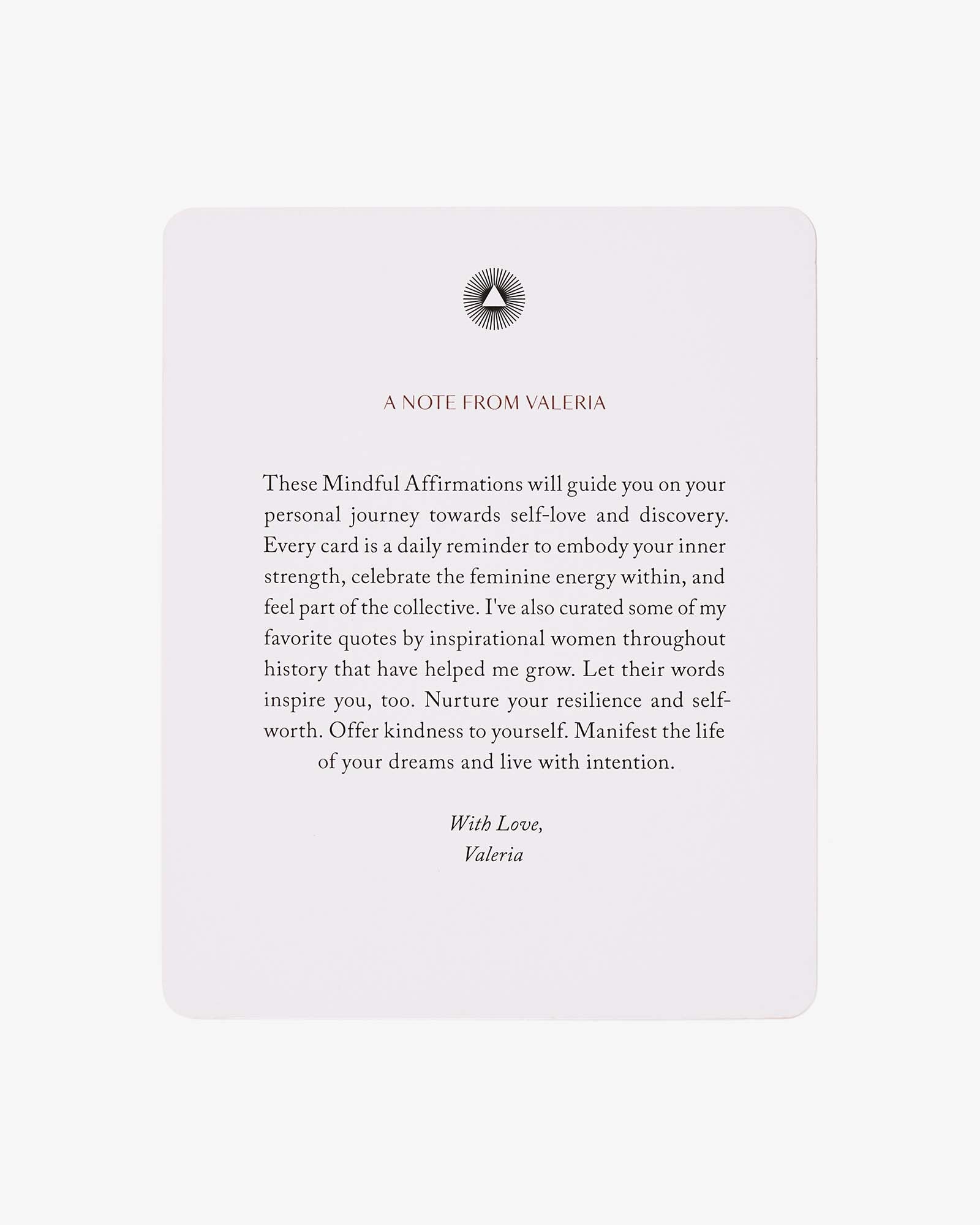 Mindful Affirmations for Women card set