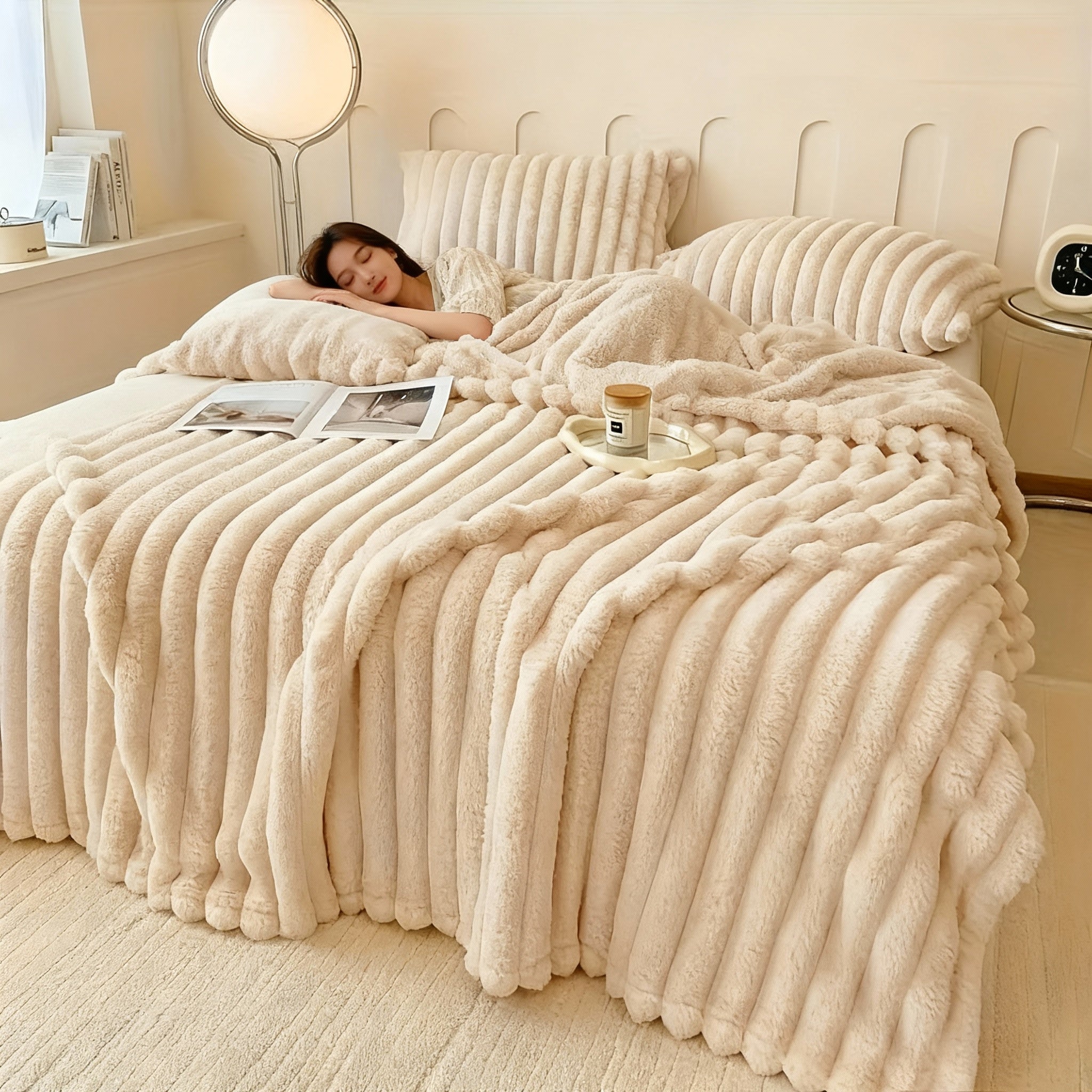 Ultra-Soft Bunny-Plush Throw Blanket – alternate product view