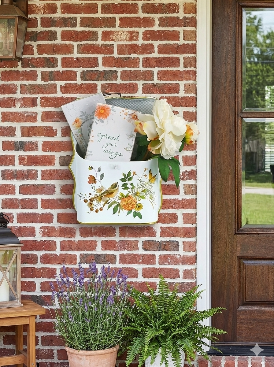 Vintage Farmhouse Wall-Mounted Mailbox – alternate product view