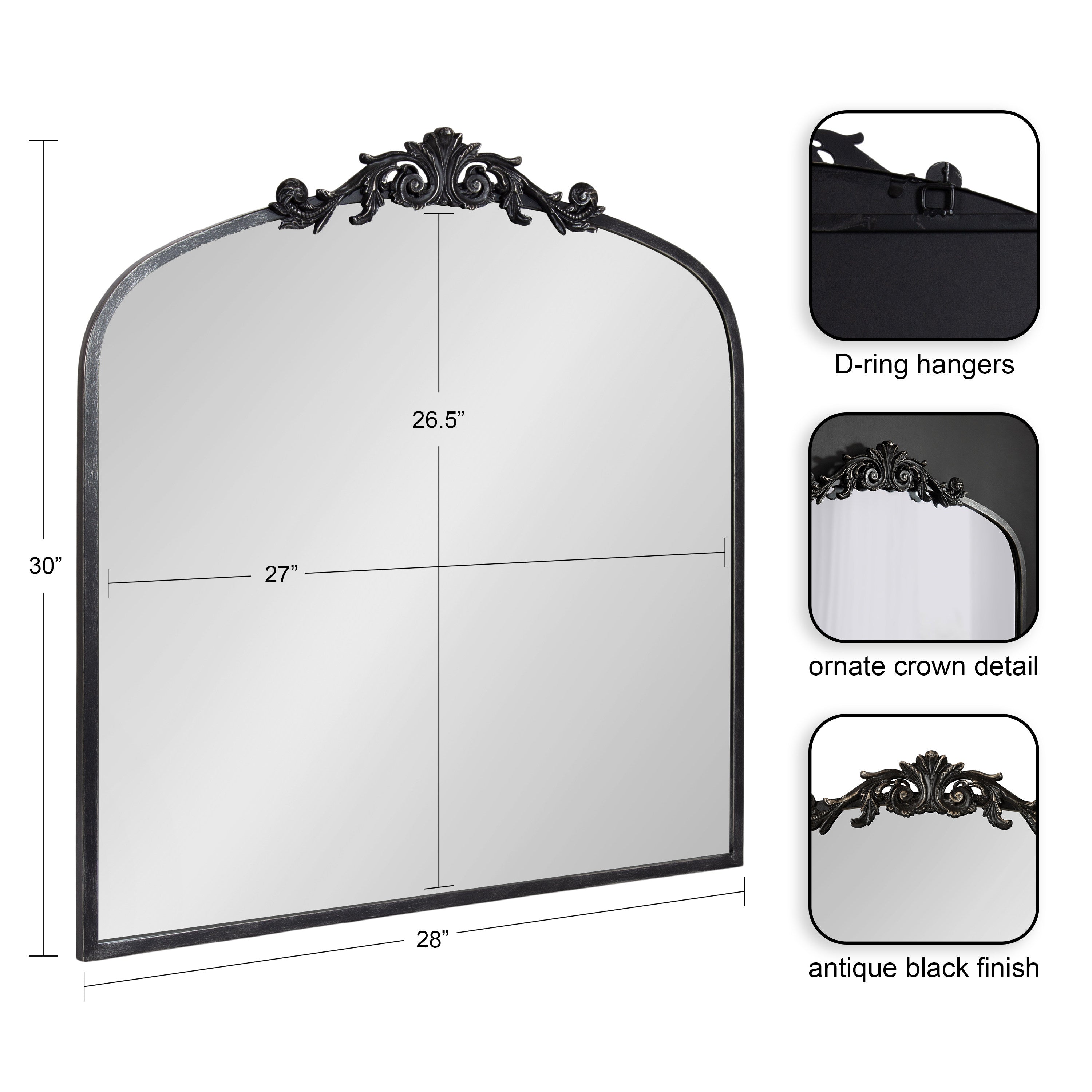 Arendahl Traditional Arch Mirror – alternate product view