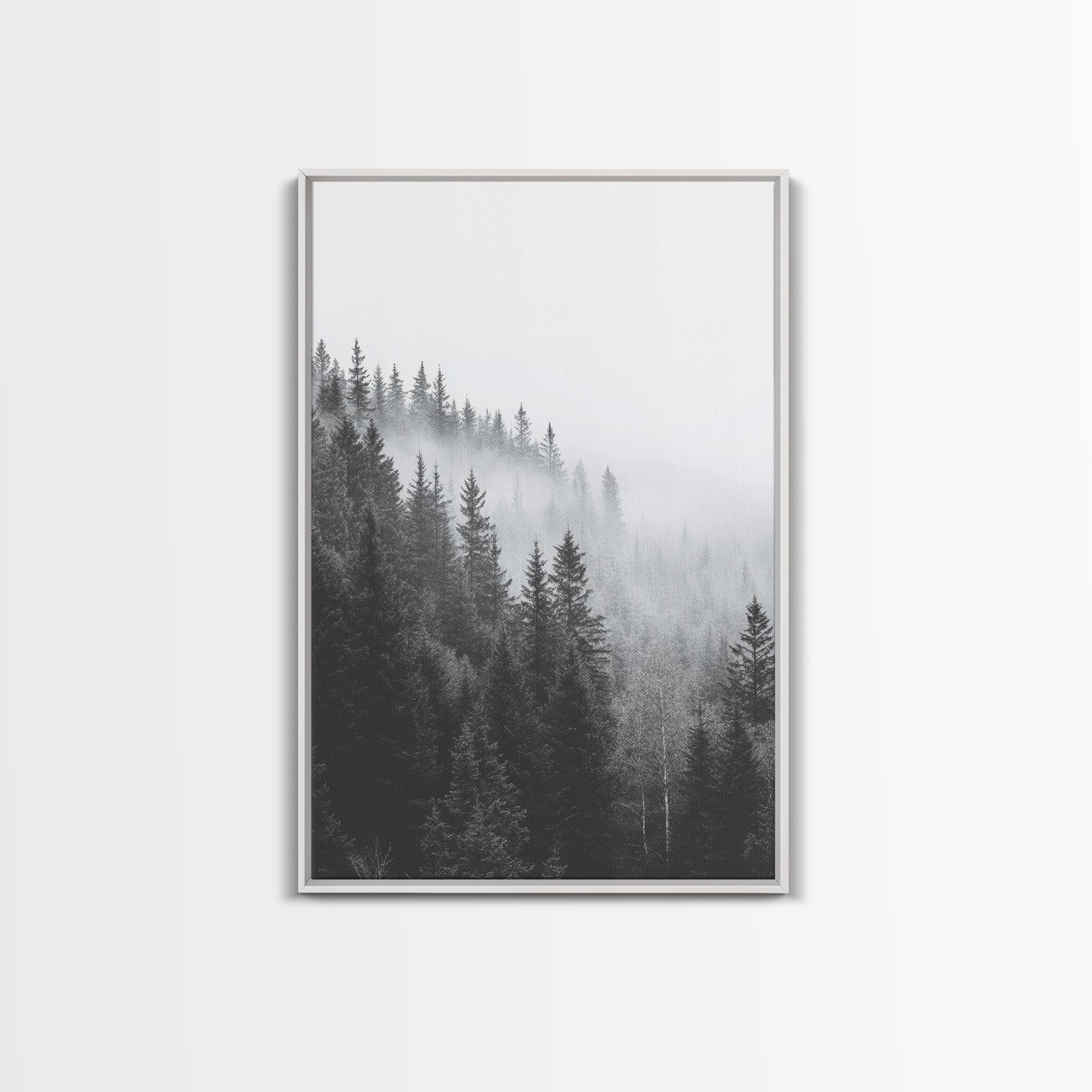 Misty Forest canvas black frame view