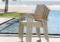 Portals Light stacking outdoor armchairs set