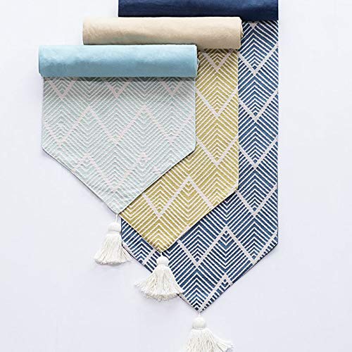 Chevron Tassel Cotton Blend Table Runner — 14" × 71" – alternate product view