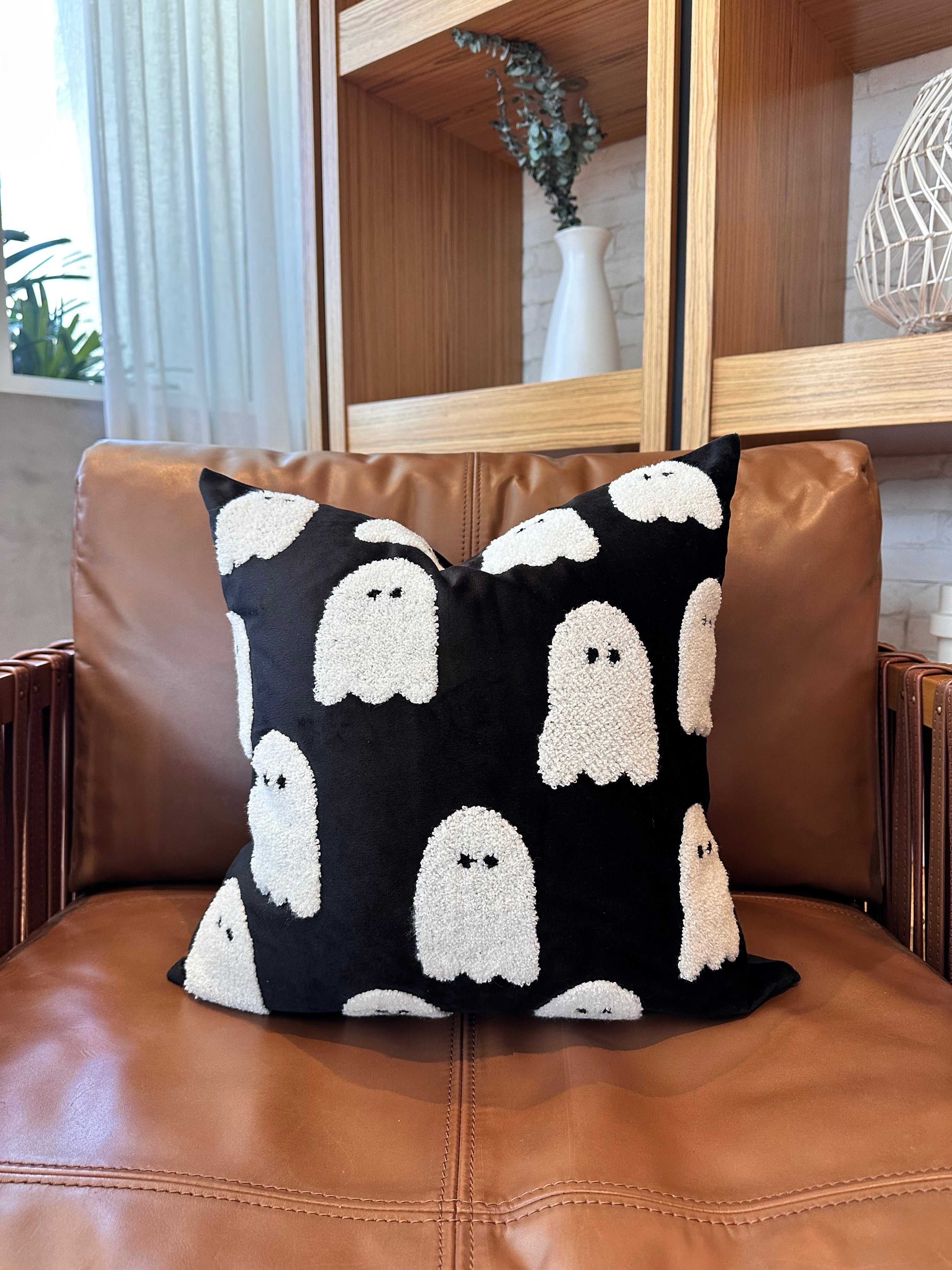 Black Ghost Pillow Cover – alternate product view