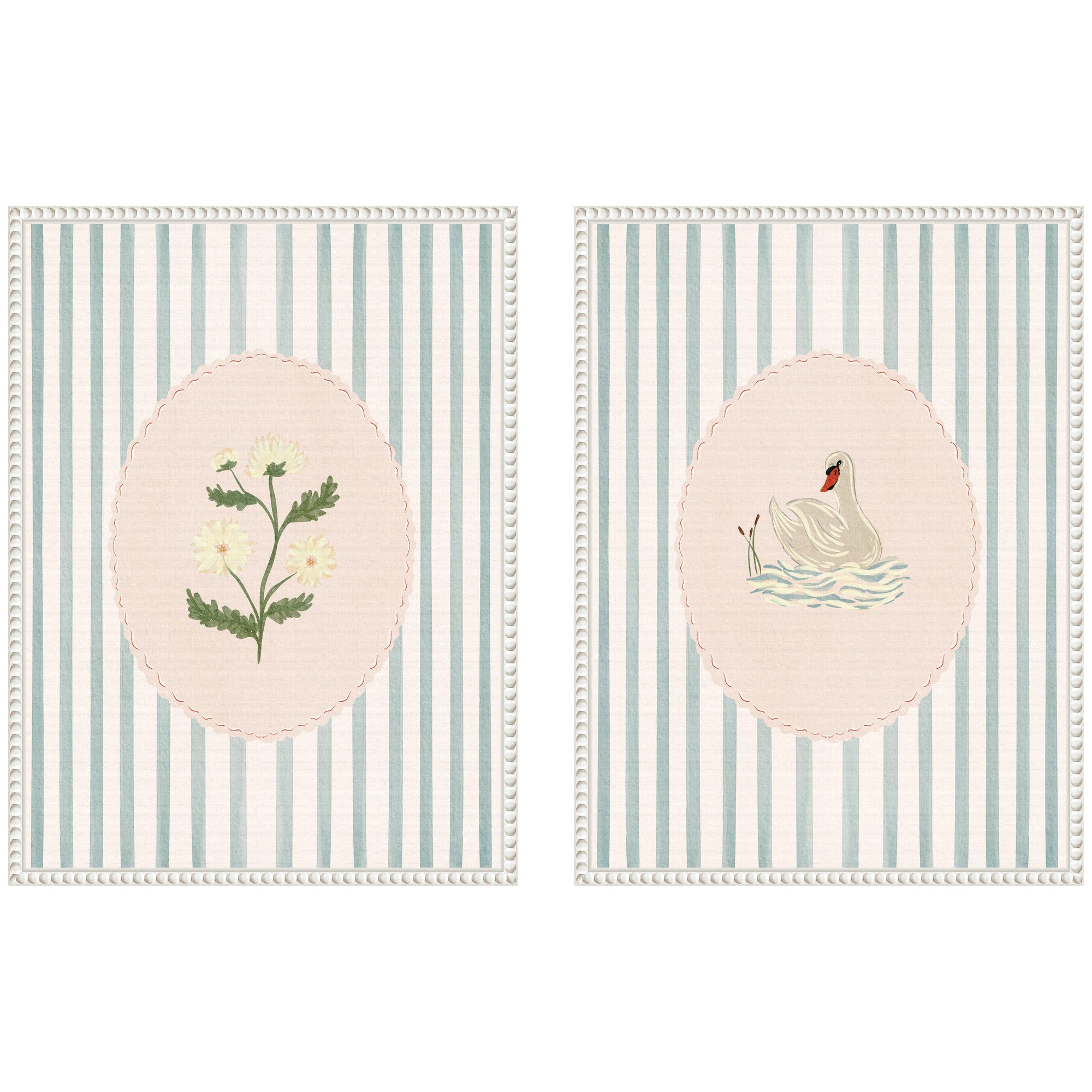Striped Heritage 2-Piece Framed Canvas Art Set