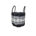 Black, Gray & White Five Stripe Rope Basket