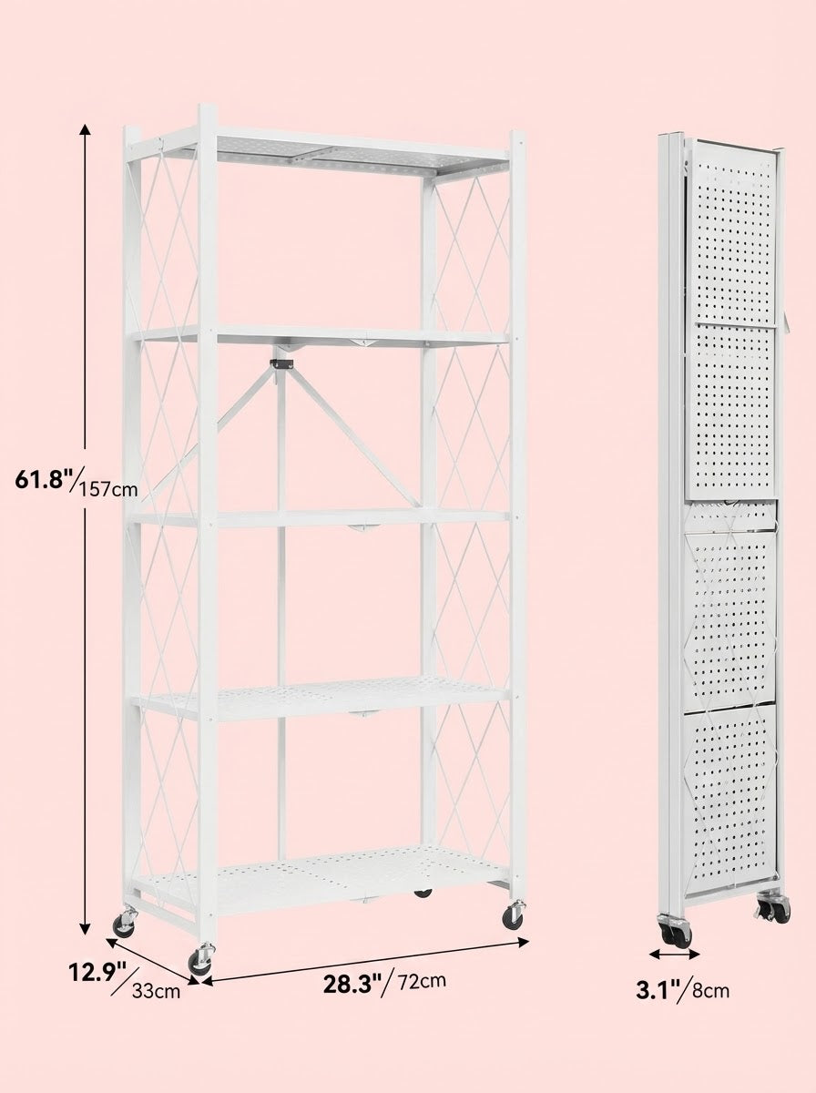 Heavy-Duty Metal Storage Rack — 3, 4 or 5 Tier – alternate product view