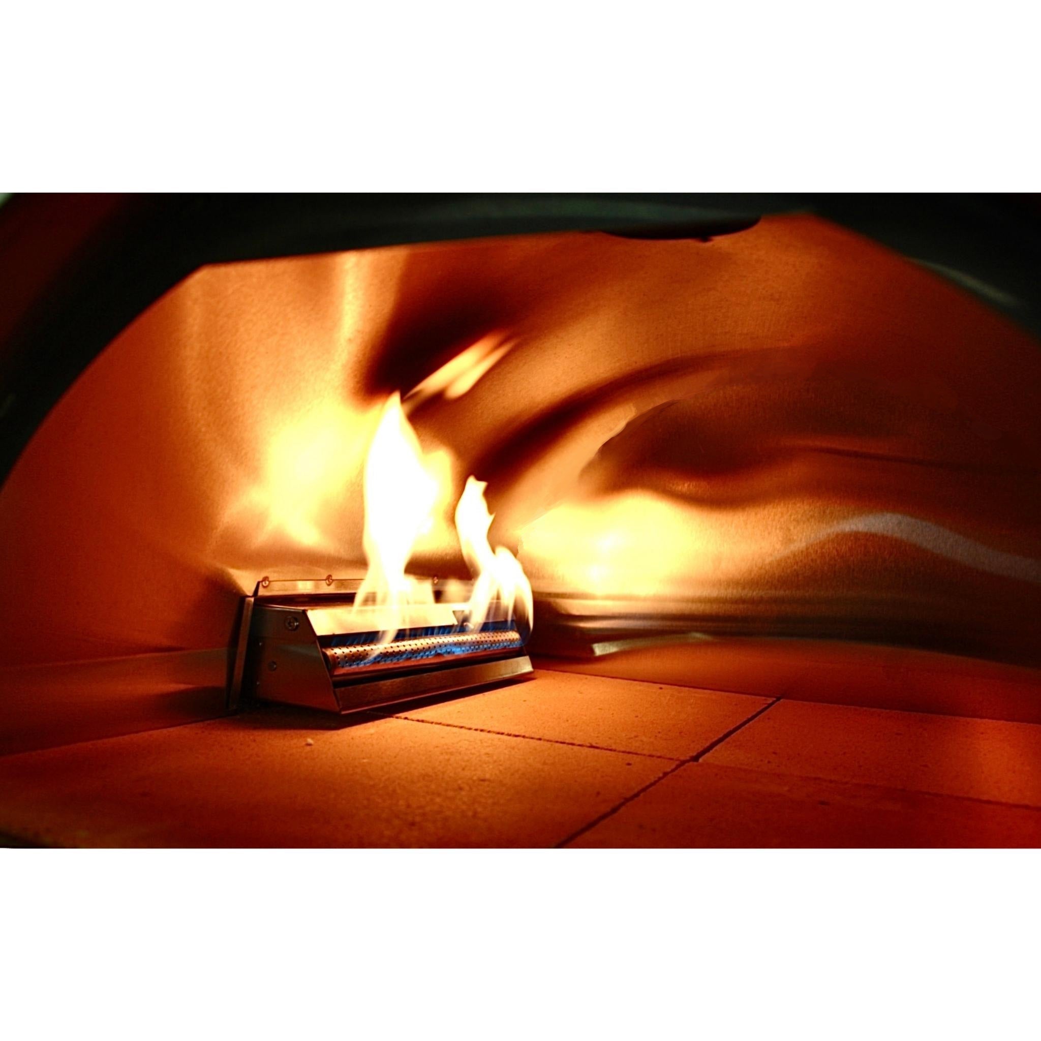 Gas Burner for Dual Fueled Outdoor Oven