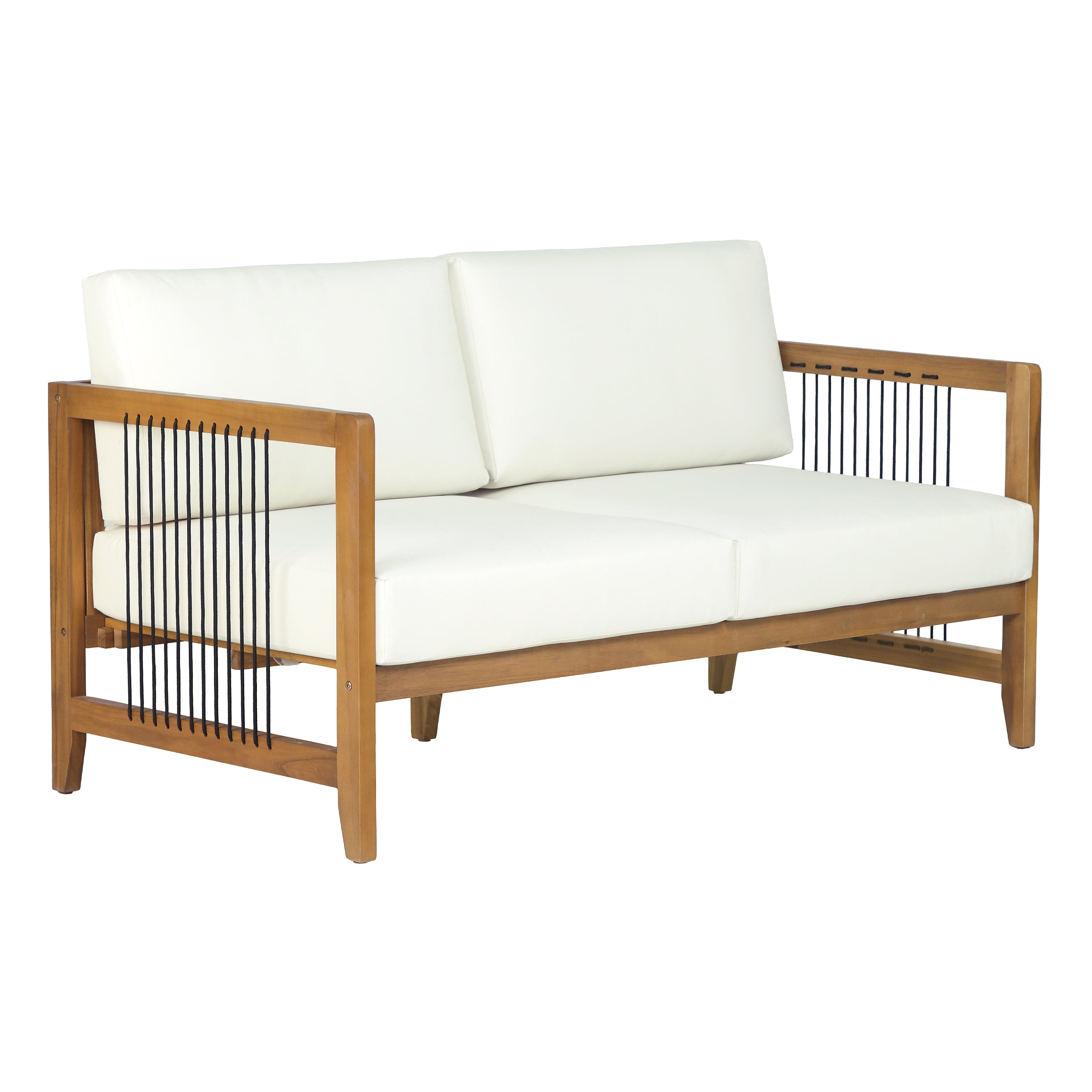 4-Piece Acacia Wood Patio Conversation Set