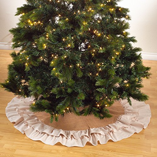 Sidonia Cotton & Jute Ruffled Christmas Tree Skirt