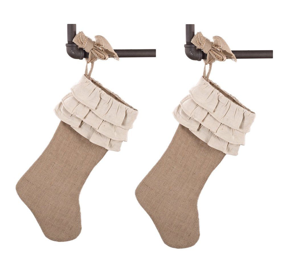 Sidonia Cotton & Jute Ruffled Christmas Tree Skirt
