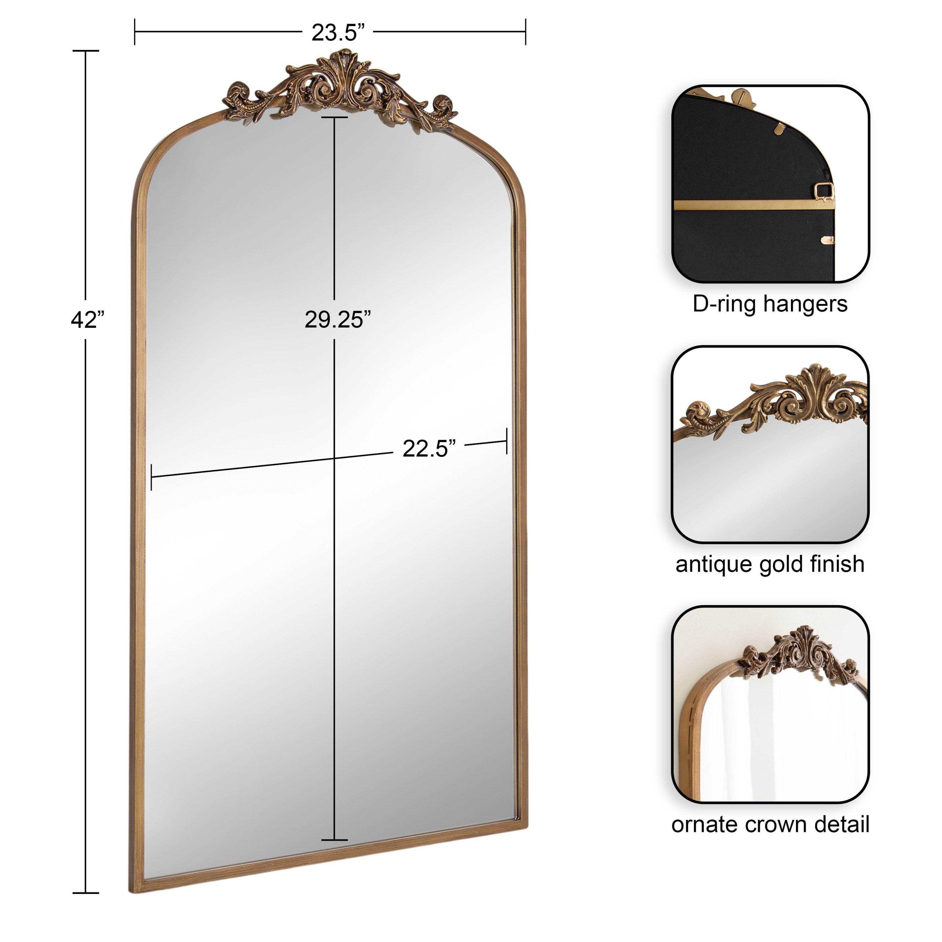 Arendahl Traditional Arch Mirror – alternate product view