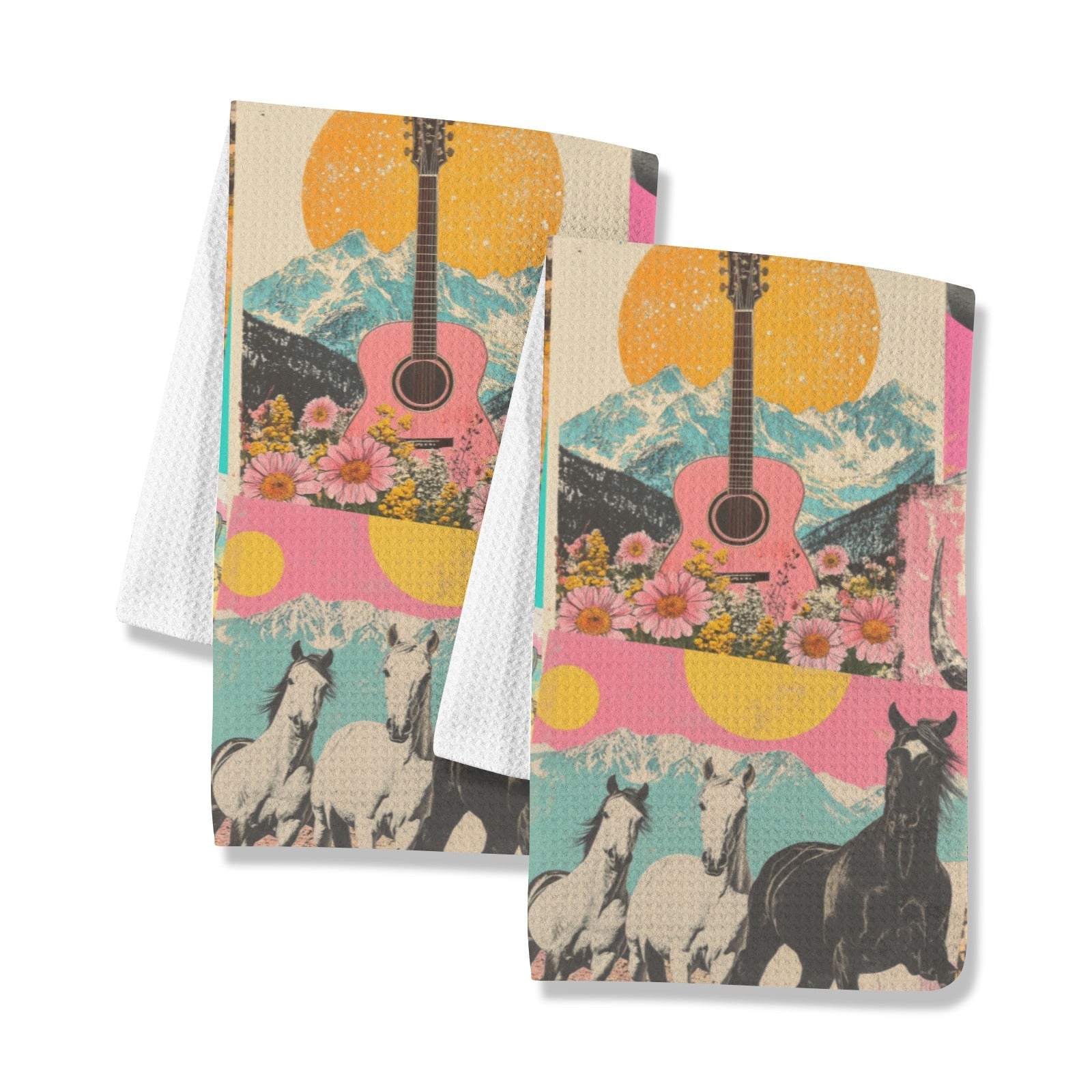 Baha Ranch Retro Pop Western Kitchen Towels — Set of 2