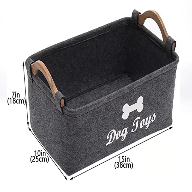 Pet Toys Felt Storage Basket