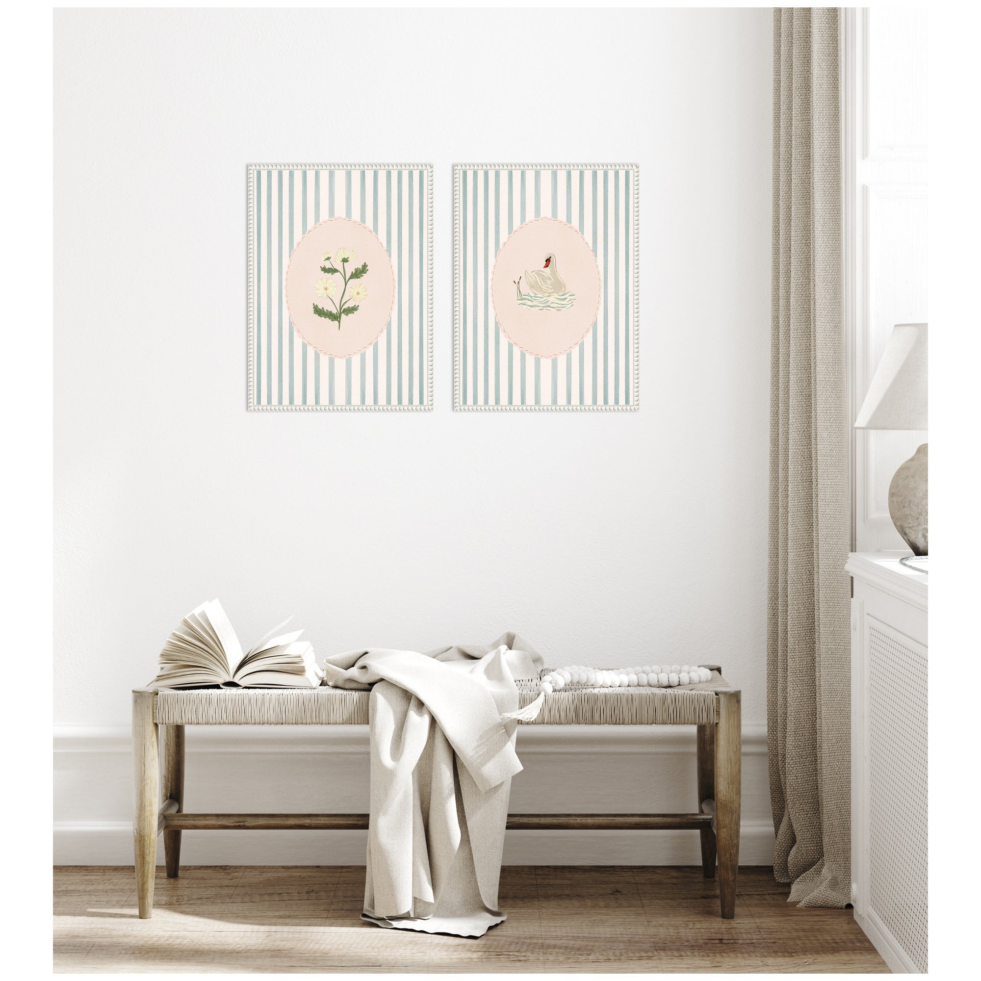 Striped Heritage 2-Piece Framed Canvas Art Set