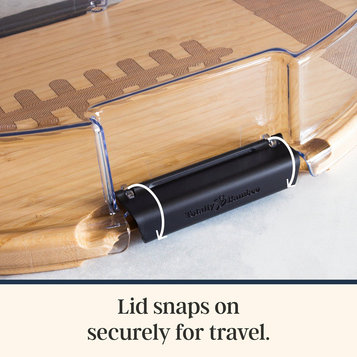 Flip, Serve & Store™ Football Charcuterie Board with Lid