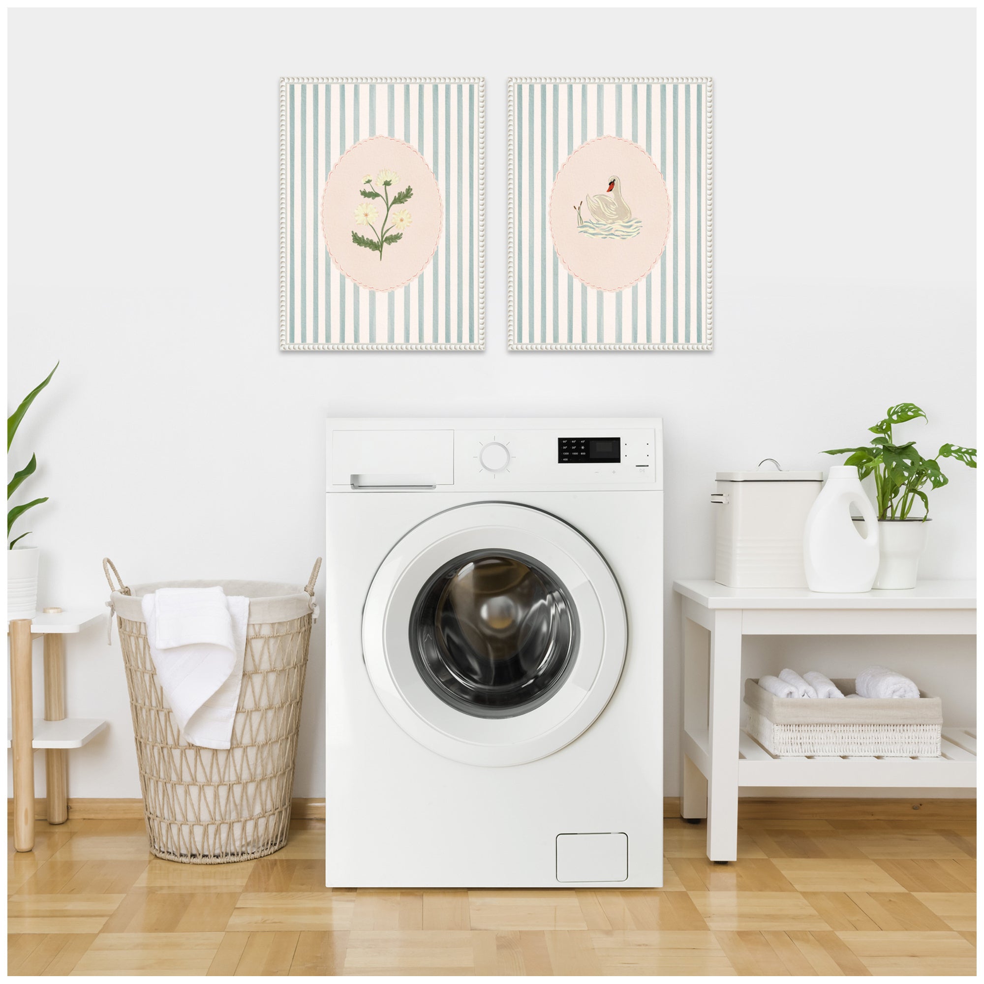 Striped Heritage 2-Piece Framed Canvas Art Set