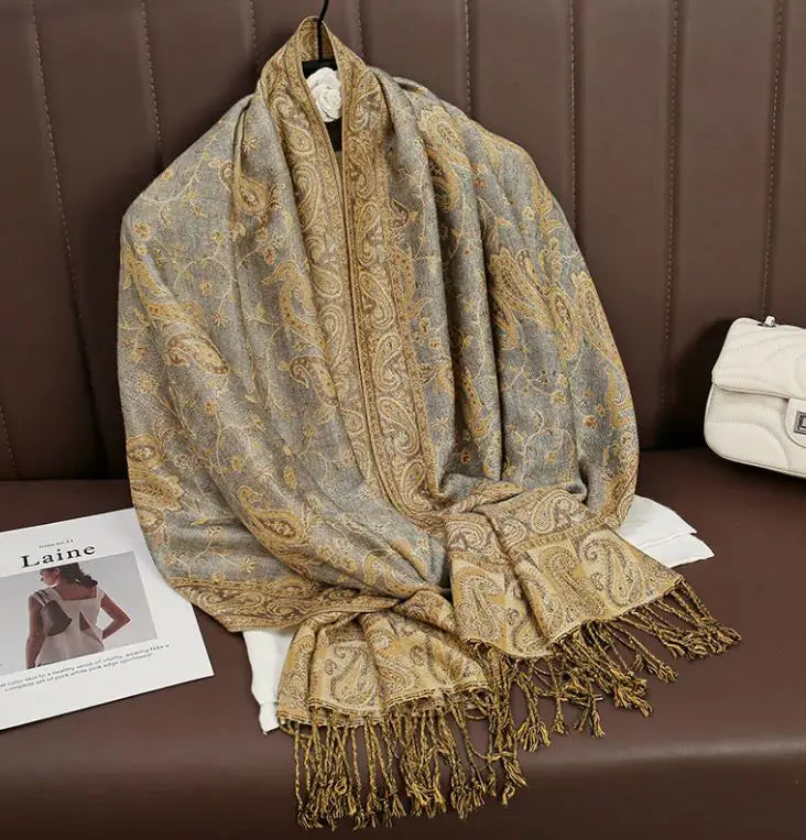 Printed cashmere shawl