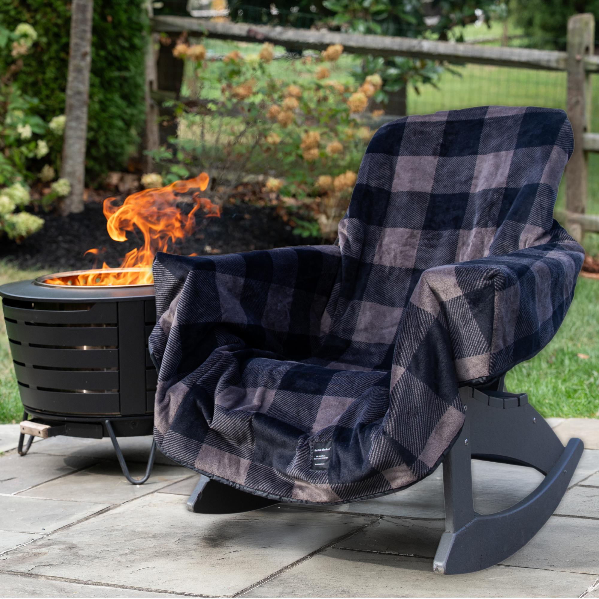 City Bonfires Chair Blanket
