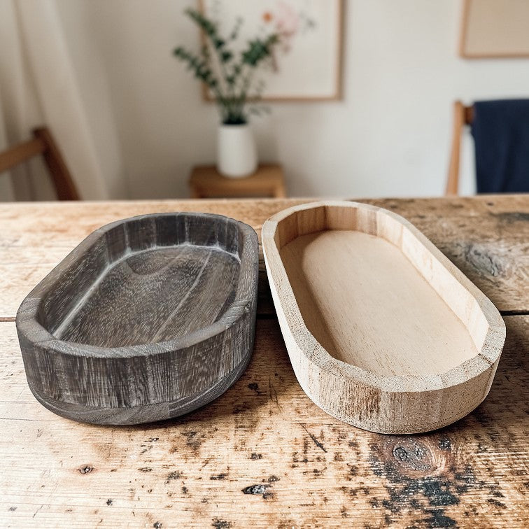 Rustic Wood Trinket Tray