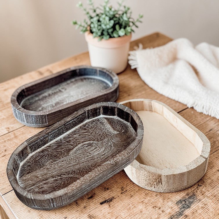 Rustic Wood Trinket Tray