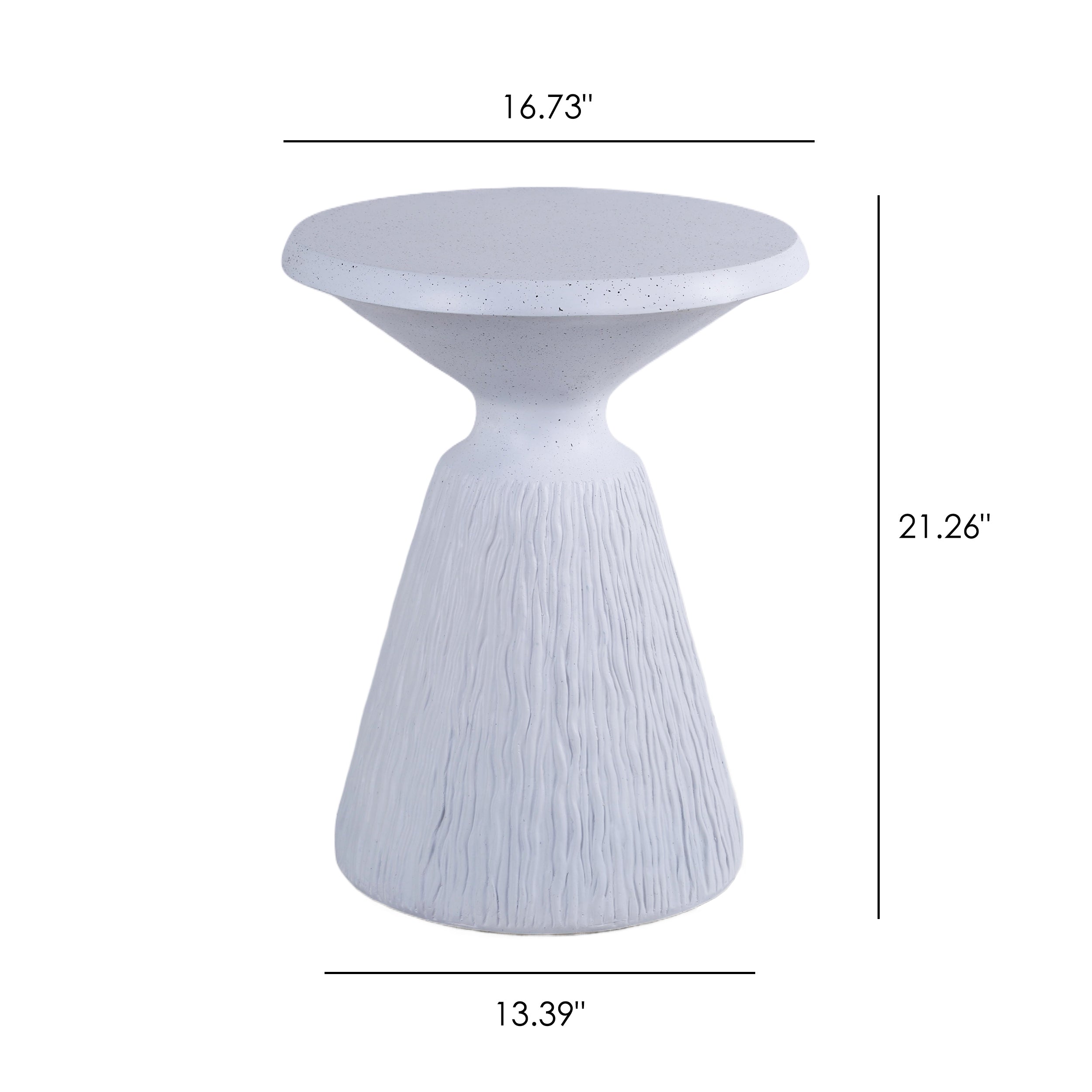 Modern Cement-Look Outdoor End Table