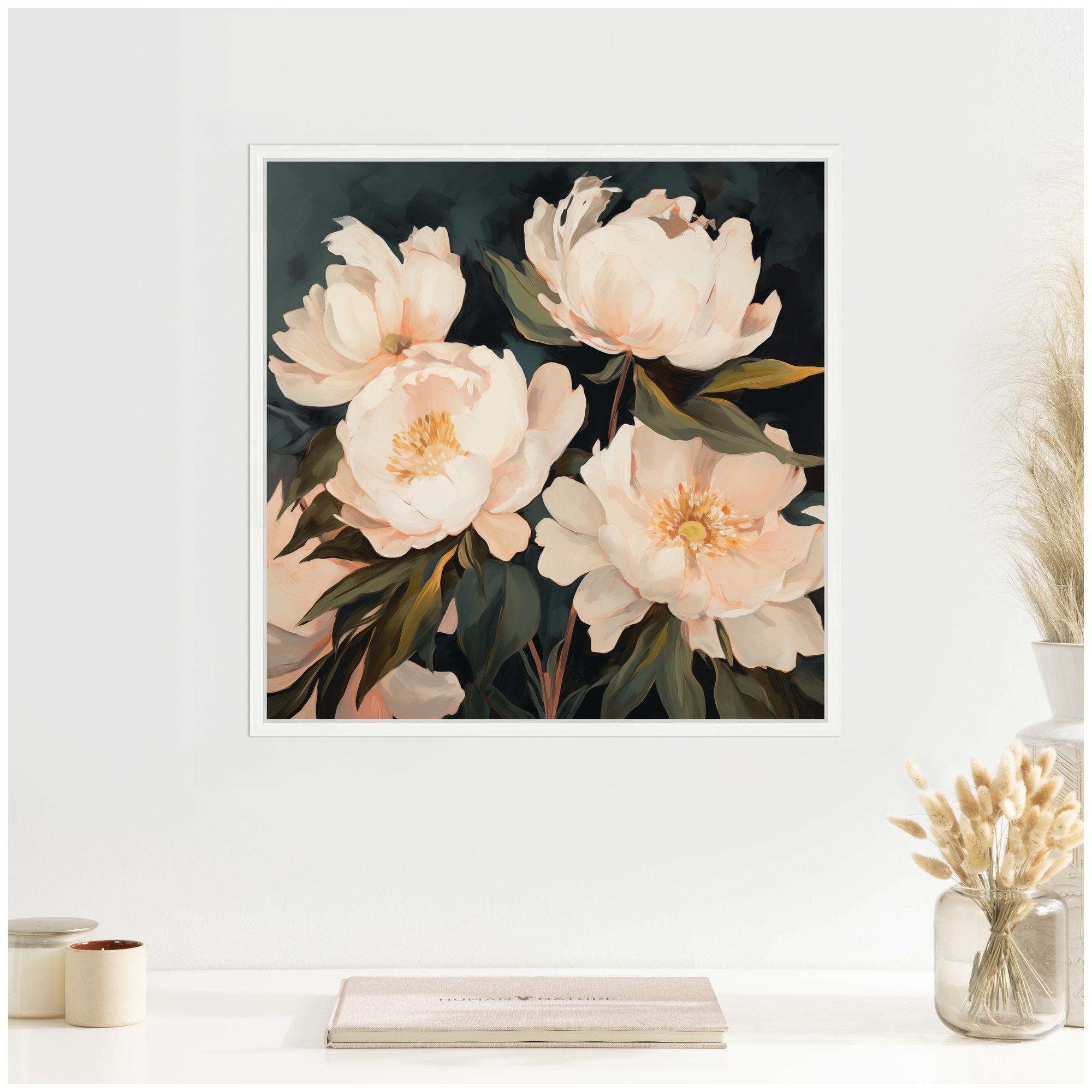 Sylvie Painterly Floral Bouquets Framed Canvas Art