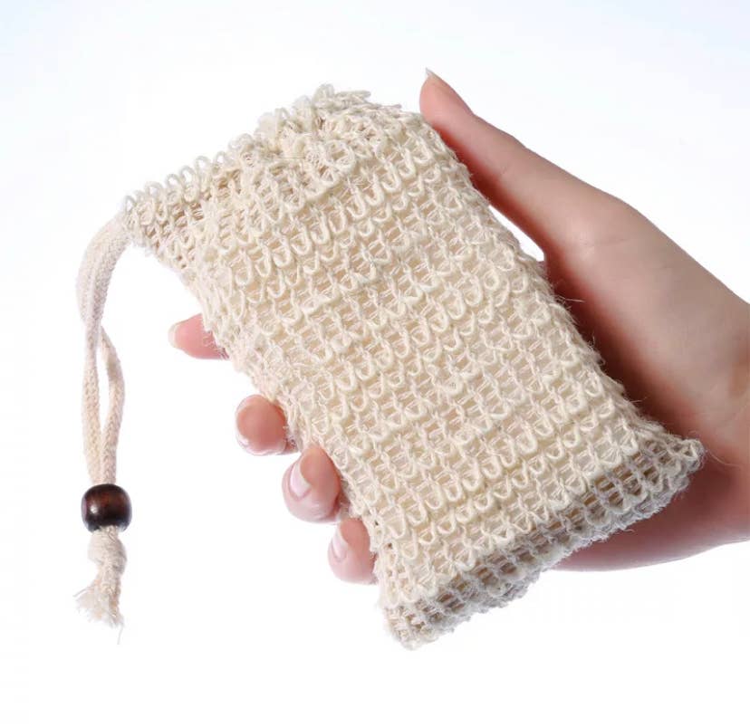 Natural plant based sisal soap saver pouch