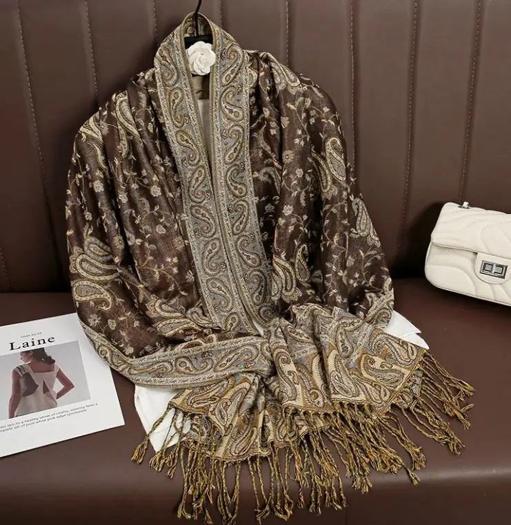 Printed cashmere shawl