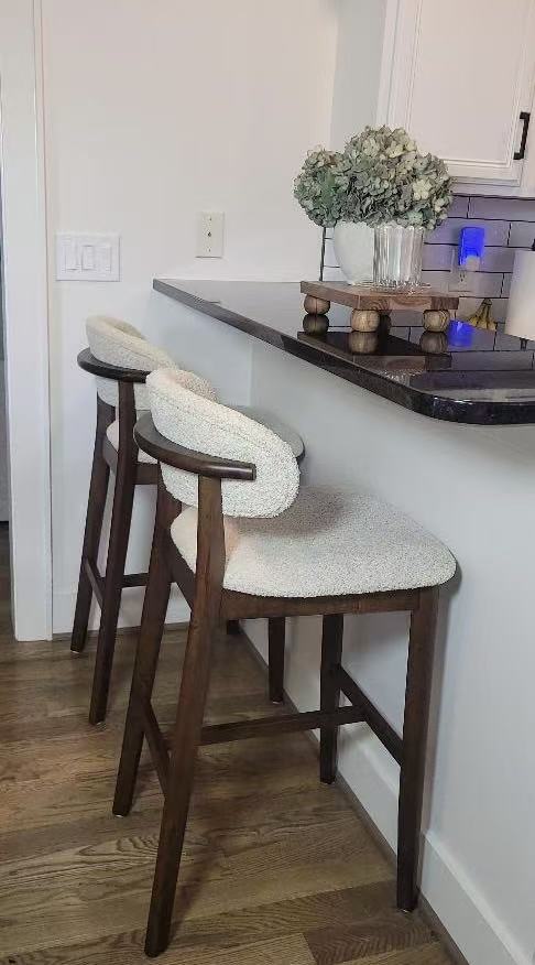 ACTU 30 in Upholstered Bar Stools — Set of 2