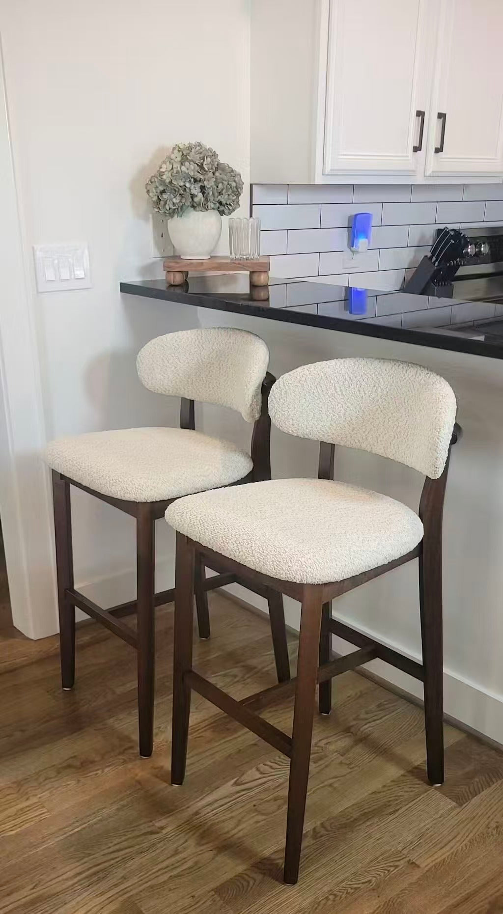 ACTU 30 in Upholstered Bar Stools — Set of 2