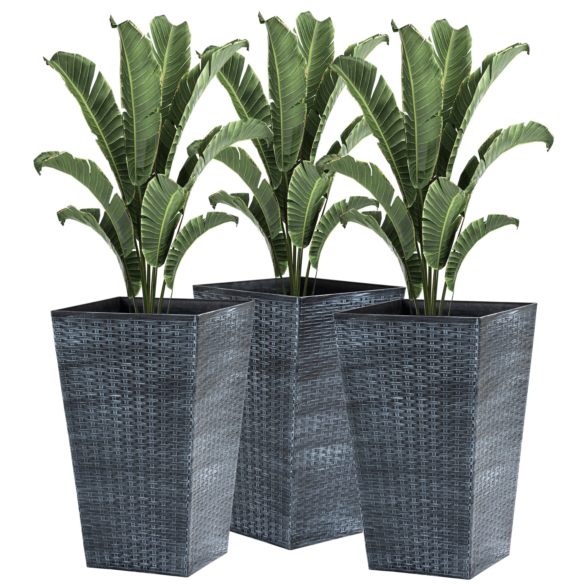 Outsunny Tall Planters - Set of 3