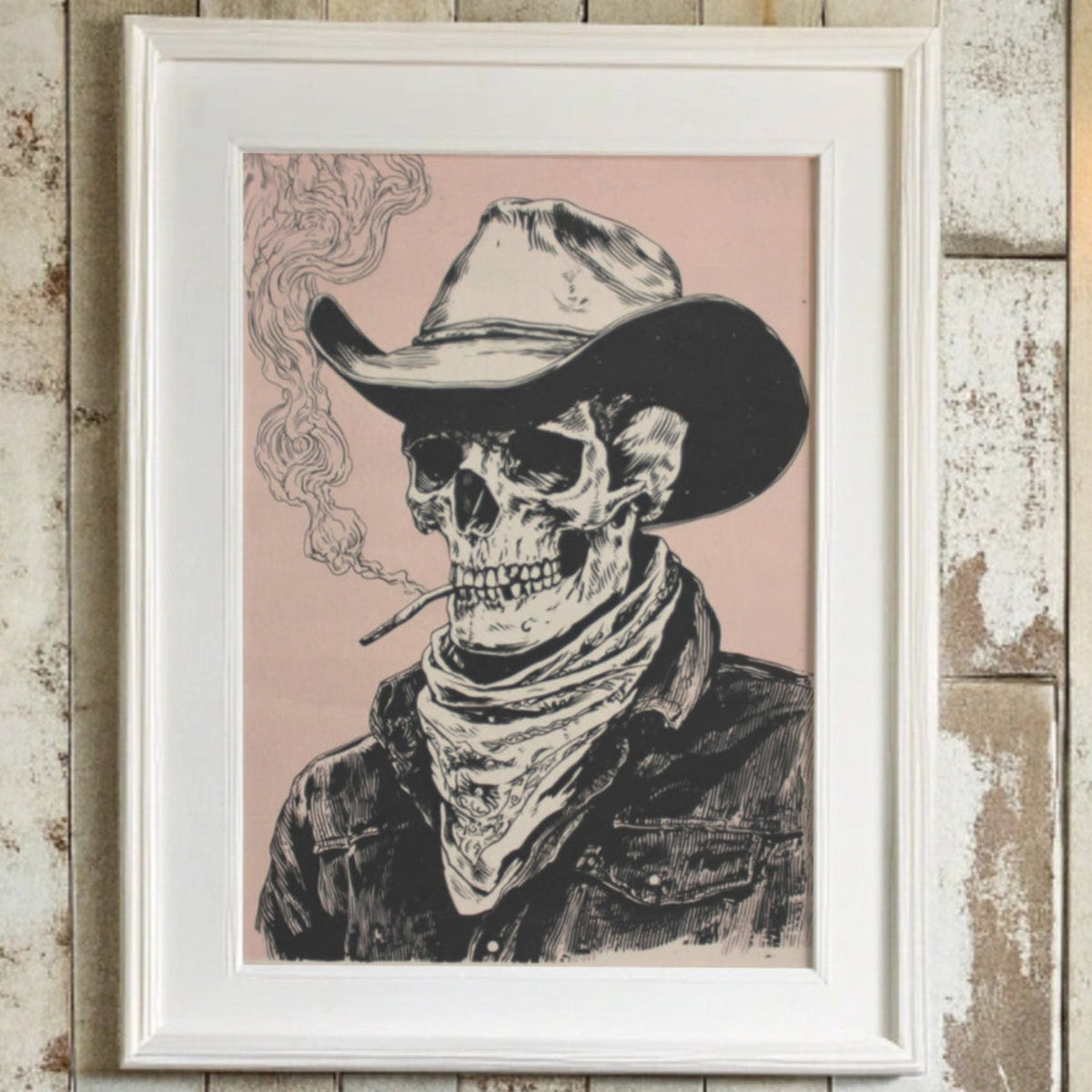 A Cowboy's Last Cigarette wall art by Kooly