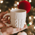 Cream Sweater textured coffee mug