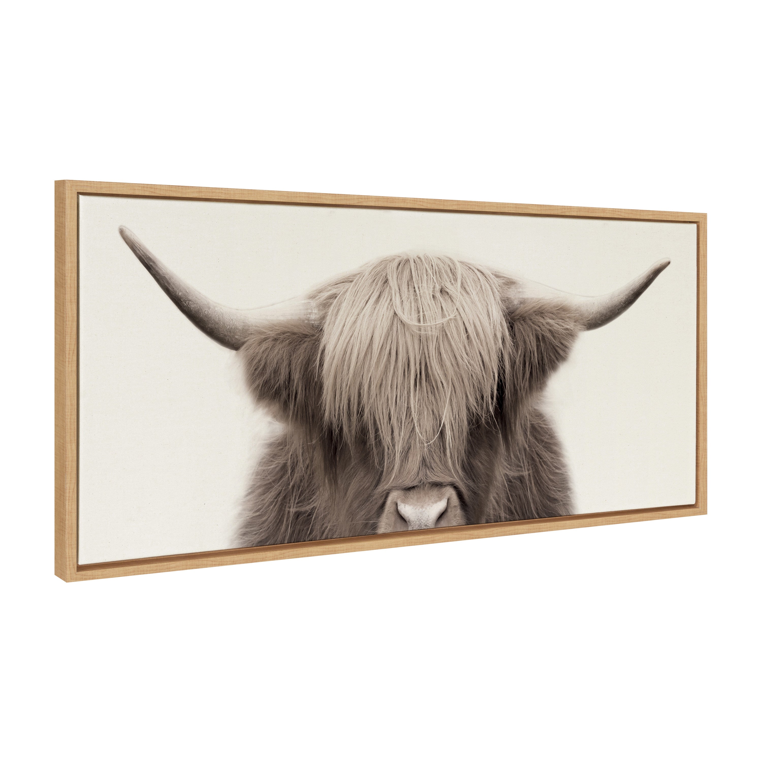 Sylvie Hey Dude Highland Cow Framed Canvas Art
