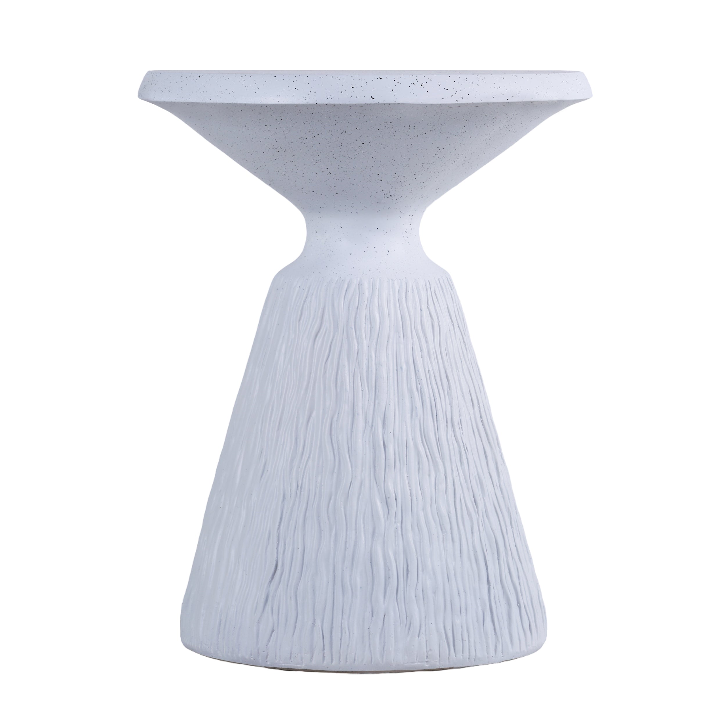 Modern Cement-Look Outdoor End Table