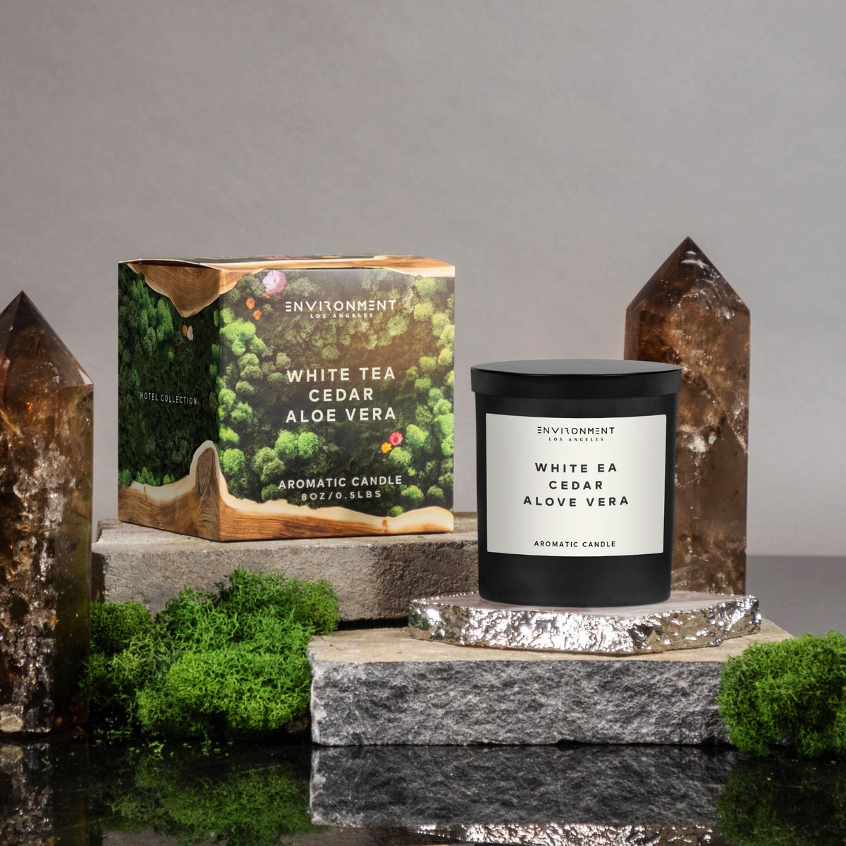 8oz White Tea | Cedar | Aloe Vera Candle with Lid and Box (Inspired by Westin Hotel®)
