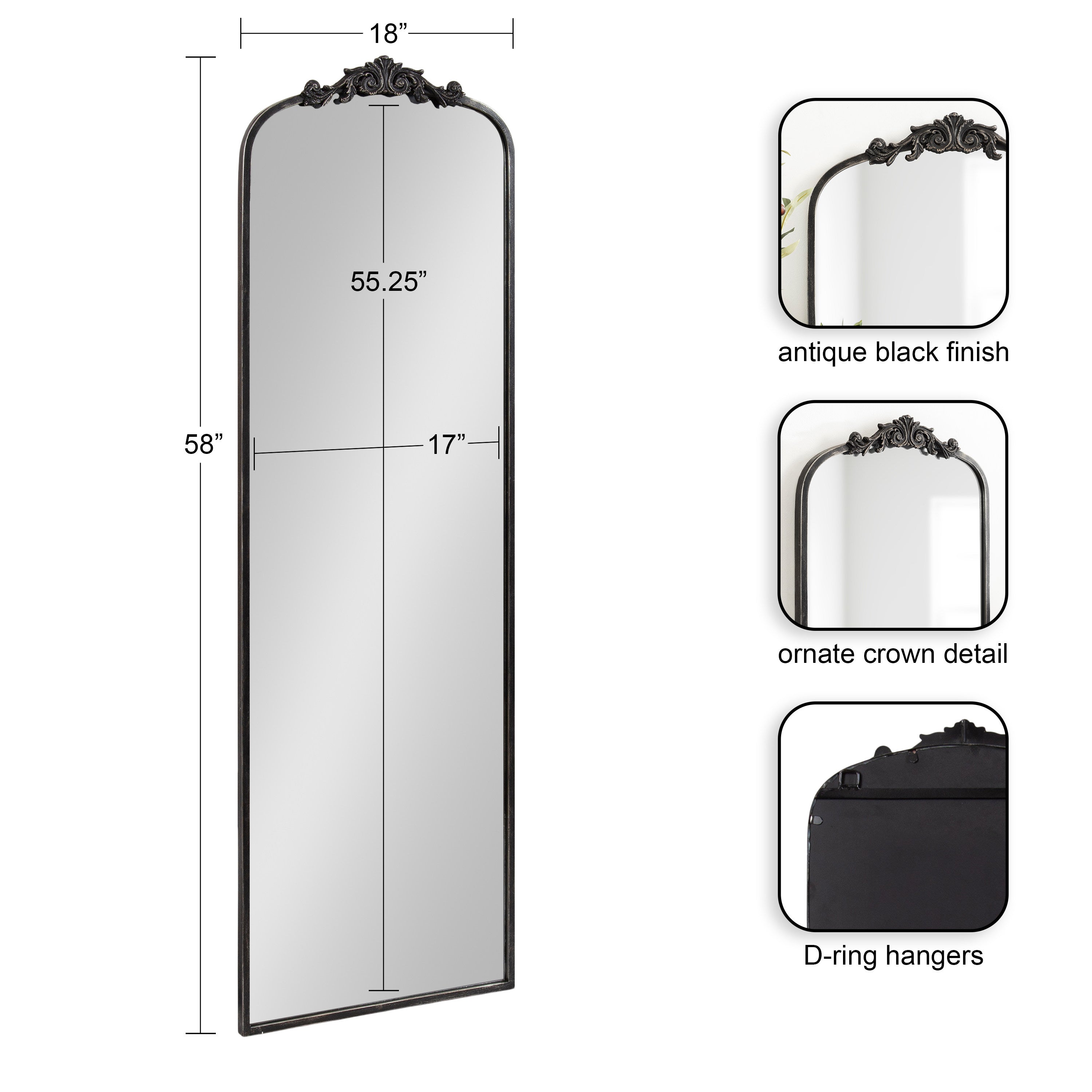 Arendahl Traditional Arch Mirror – alternate product view
