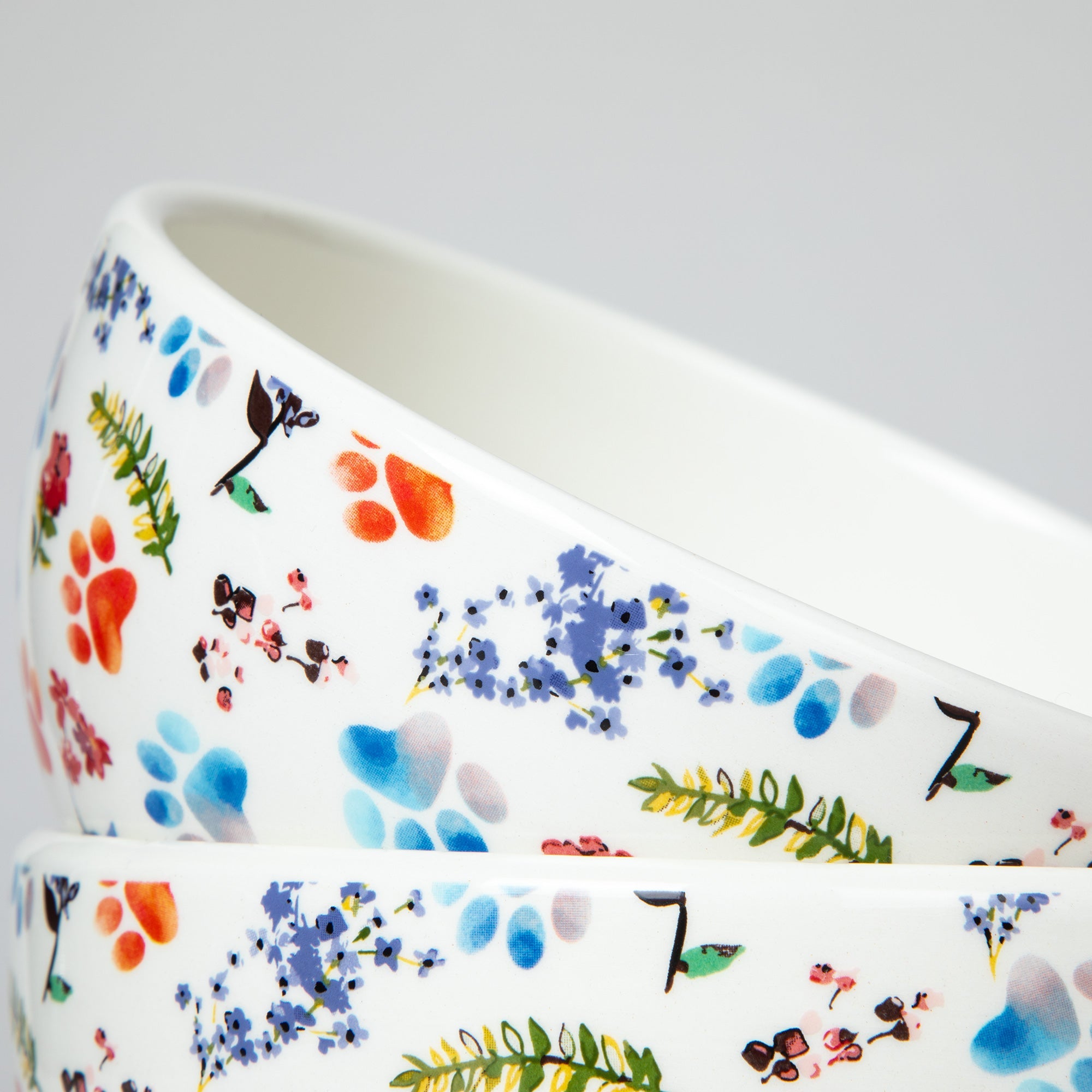 Ceramic paw bowl glossy ceramic detail
